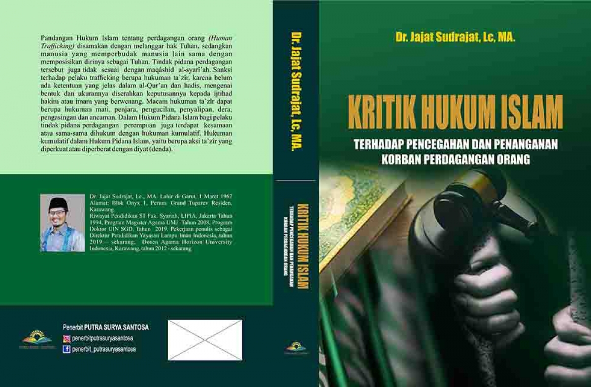 KRITIK HUKUM ISLAM  TERHADAP PENCEGAHAN DAN PENANGANAN KORBAN PERDAGANGAN ORANG