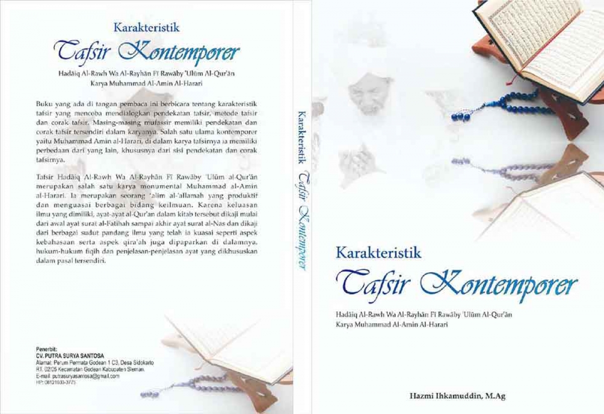 KARAKTERISTIK TAFSIR KONTEMPORER  HADĀIQ AL-RAWH WA AL-RAYHĀN FĪ RAWĀBY  'ULŪM AL-QUR'ĀN KARYA MUHAMMAD AL-AMIN AL-HARARI